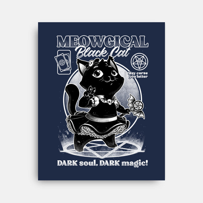 Magical Black Cat Girl-None-Stretched-Canvas-Studio Mootant