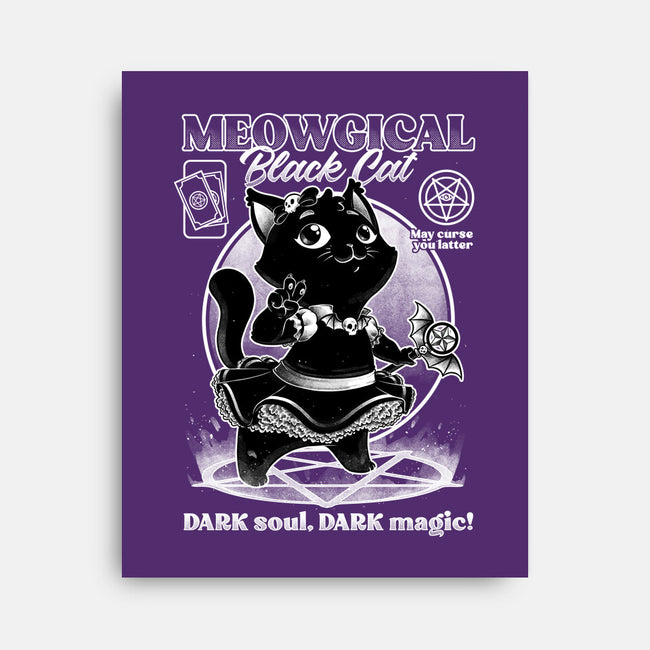 Magical Black Cat Girl-None-Stretched-Canvas-Studio Mootant