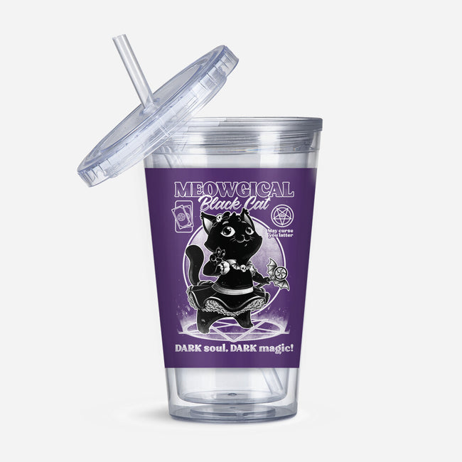 Magical Black Cat Girl-None-Acrylic Tumbler-Drinkware-Studio Mootant