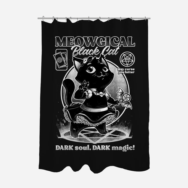 Magical Black Cat Girl-None-Polyester-Shower Curtain-Studio Mootant