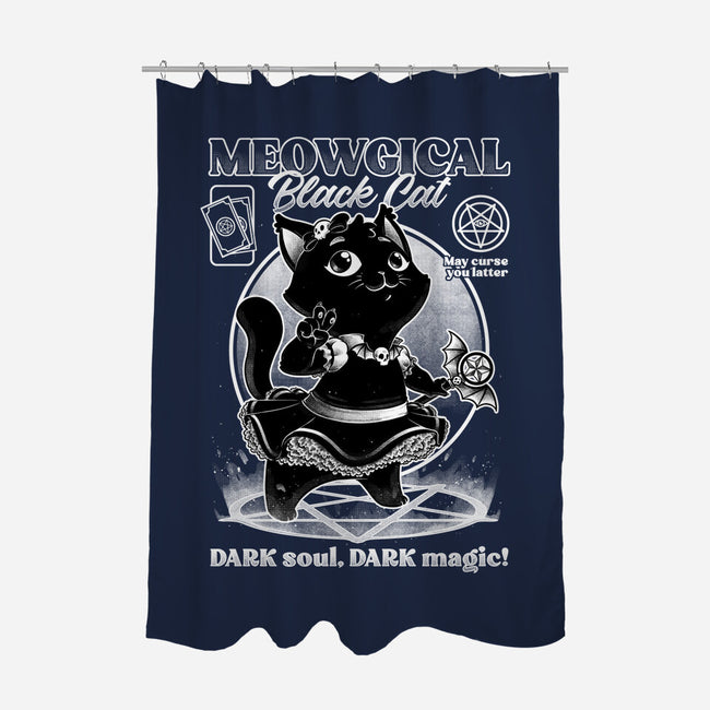 Magical Black Cat Girl-None-Polyester-Shower Curtain-Studio Mootant