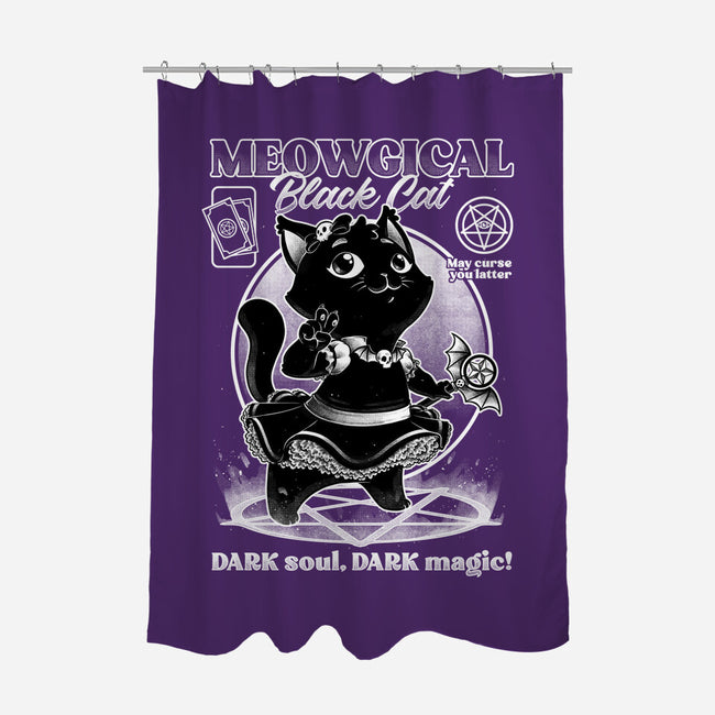 Magical Black Cat Girl-None-Polyester-Shower Curtain-Studio Mootant