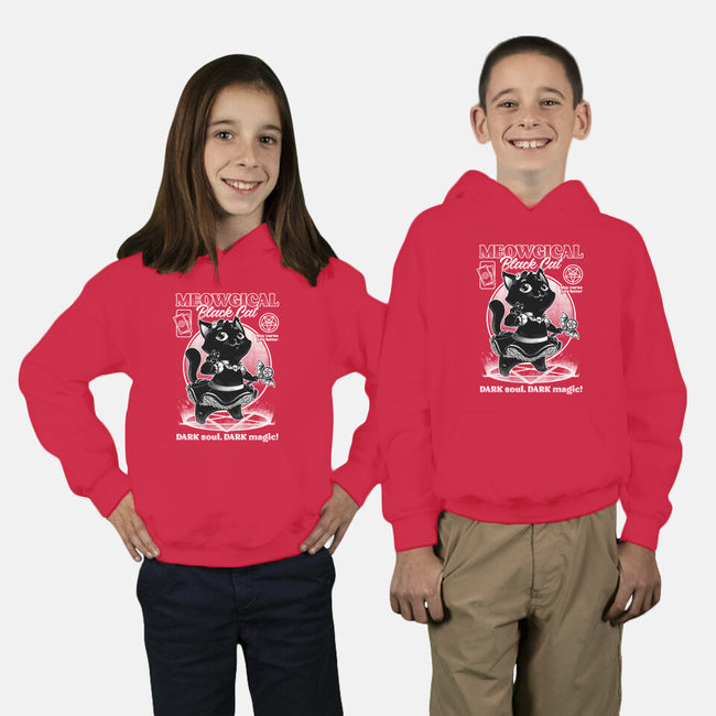 Magical Black Cat Girl-Youth-Pullover-Sweatshirt-Studio Mootant