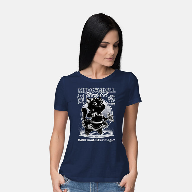 Magical Black Cat Girl-Womens-Basic-Tee-Studio Mootant