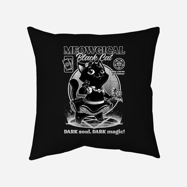 Magical Black Cat Girl-None-Removable Cover w Insert-Throw Pillow-Studio Mootant