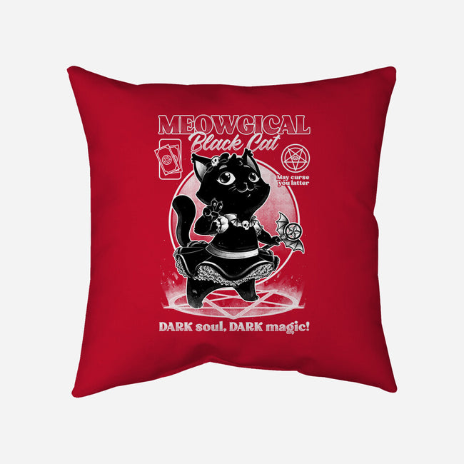 Magical Black Cat Girl-None-Removable Cover w Insert-Throw Pillow-Studio Mootant