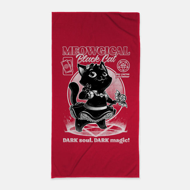 Magical Black Cat Girl-None-Beach-Towel-Studio Mootant