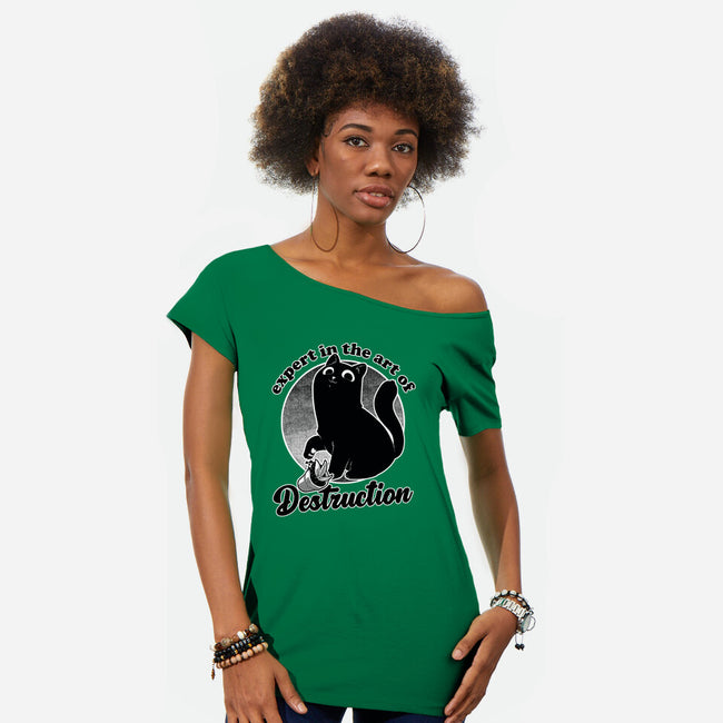 Expert In Destruction-Womens-Off Shoulder-Tee-Studio Mootant