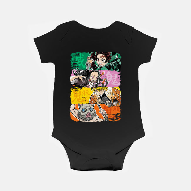 Demon Brushstrokes-Baby-Basic-Onesie-DrMonekers