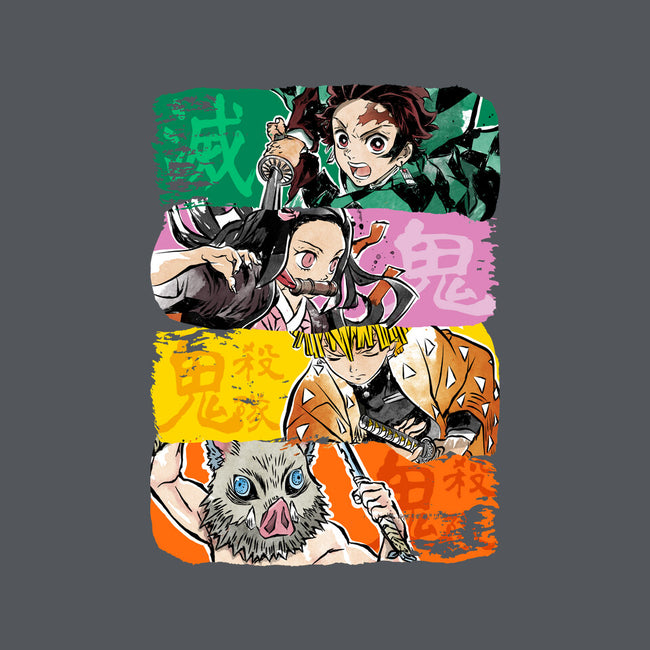 Demon Brushstrokes-None-Removable Cover w Insert-Throw Pillow-DrMonekers