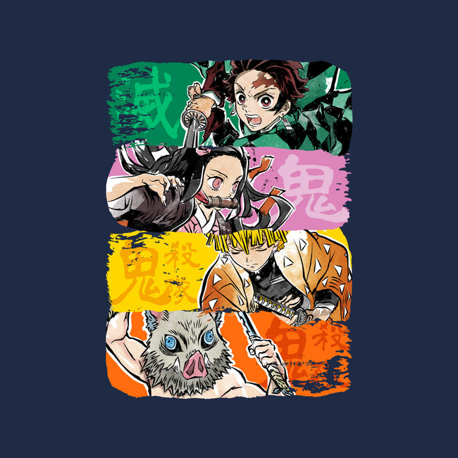 Demon Brushstrokes-None-Removable Cover w Insert-Throw Pillow-DrMonekers