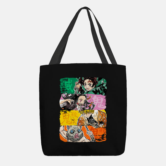 Demon Brushstrokes-None-Basic Tote-Bag-DrMonekers