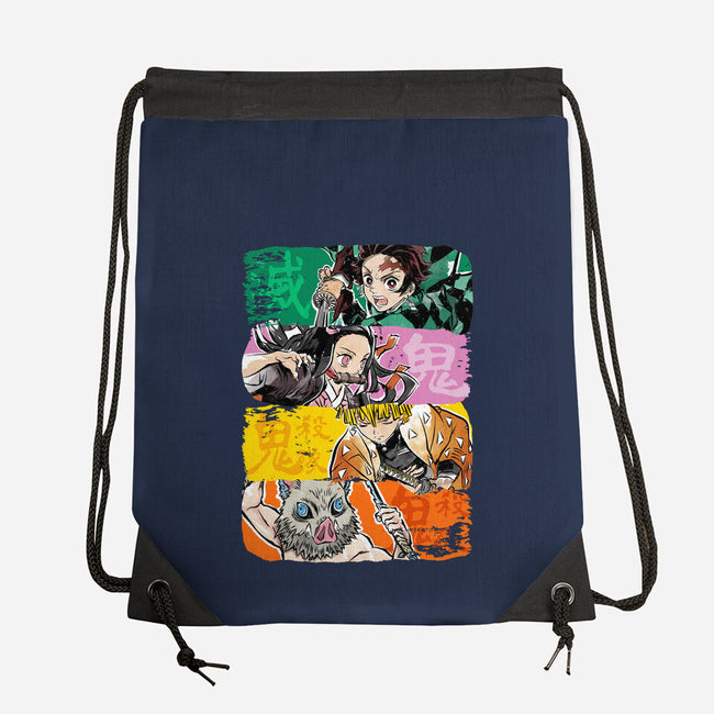 Demon Brushstrokes-None-Drawstring-Bag-DrMonekers