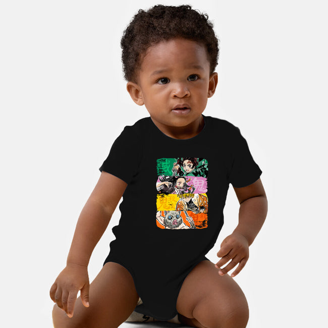 Demon Brushstrokes-Baby-Basic-Onesie-DrMonekers