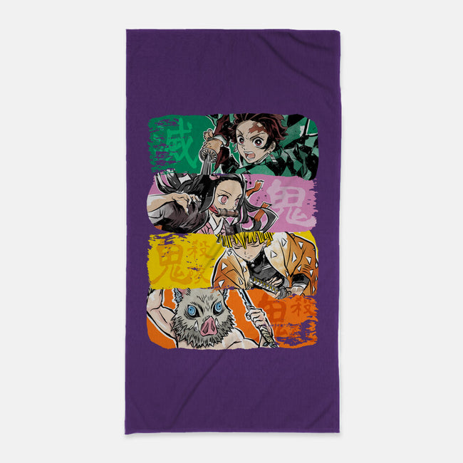 Demon Brushstrokes-None-Beach-Towel-DrMonekers