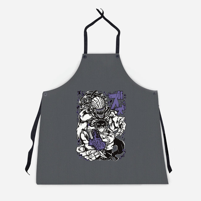 Yuta And Rika-Unisex-Kitchen-Apron-Panchi Art