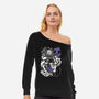 Yuta And Rika-Womens-Off Shoulder-Sweatshirt-Panchi Art