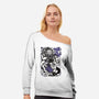 Yuta And Rika-Womens-Off Shoulder-Sweatshirt-Panchi Art