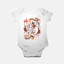 Floral Wolf Spirit-Baby-Basic-Onesie-Snouleaf