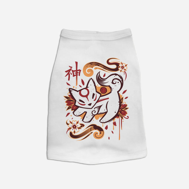 Floral Wolf Spirit-Dog-Basic-Pet Tank-Snouleaf