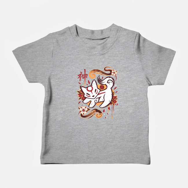 Floral Wolf Spirit-Baby-Basic-Tee-Snouleaf