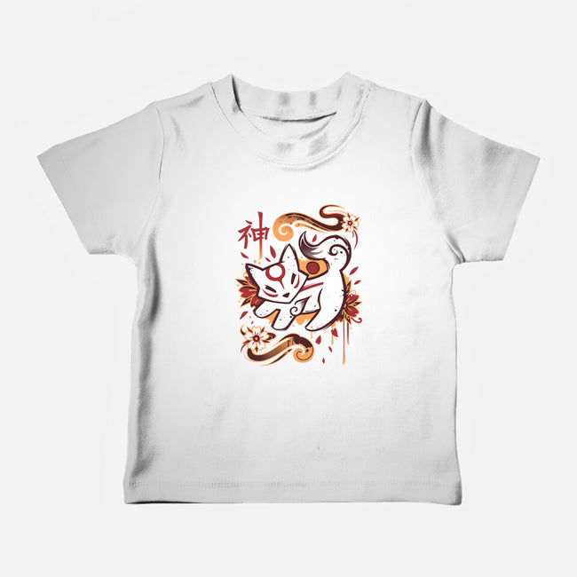 Floral Wolf Spirit-Baby-Basic-Tee-Snouleaf