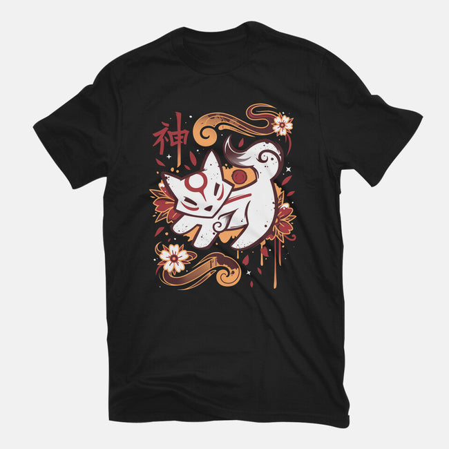 Floral Wolf Spirit-Womens-Basic-Tee-Snouleaf