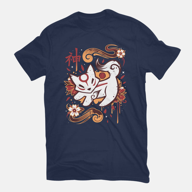 Floral Wolf Spirit-Womens-Basic-Tee-Snouleaf