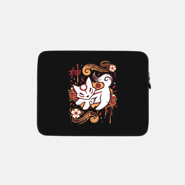 Floral Wolf Spirit-None-Zippered-Laptop Sleeve-Snouleaf