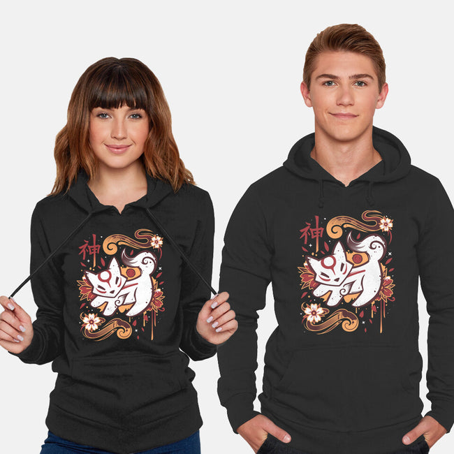 Floral Wolf Spirit-Unisex-Pullover-Sweatshirt-Snouleaf
