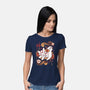 Floral Wolf Spirit-Womens-Basic-Tee-Snouleaf