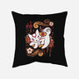 Floral Wolf Spirit-None-Removable Cover-Throw Pillow-Snouleaf