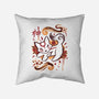 Floral Wolf Spirit-None-Removable Cover-Throw Pillow-Snouleaf