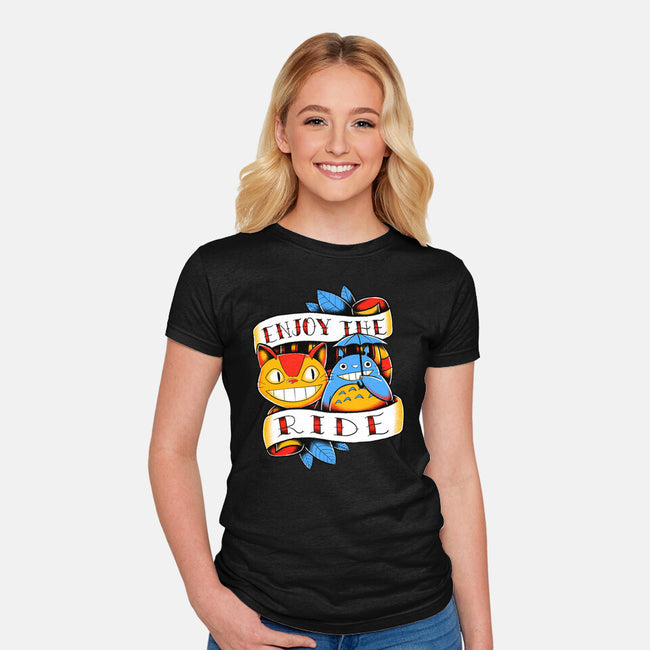 Enjoy The Ride-Womens-Fitted-Tee-estudiofitas