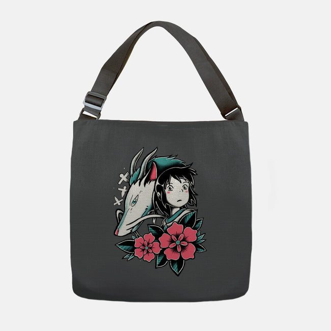 The Girl And The Dragon-None-Adjustable Tote-Bag-estudiofitas