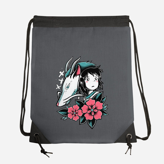 The Girl And The Dragon-None-Drawstring-Bag-estudiofitas