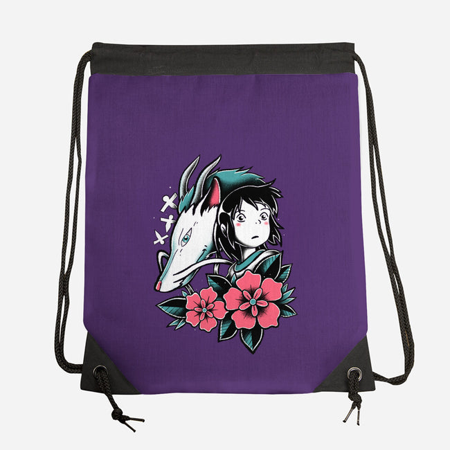 The Girl And The Dragon-None-Drawstring-Bag-estudiofitas