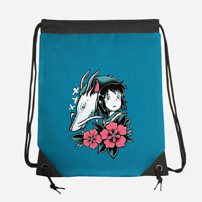 The Girl And The Dragon-None-Drawstring-Bag-estudiofitas