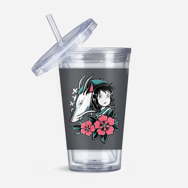 The Girl And The Dragon-None-Acrylic Tumbler-Drinkware-estudiofitas