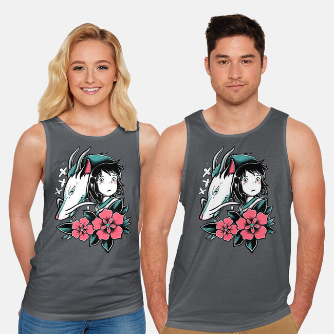 The Girl And The Dragon-Unisex-Basic-Tank-estudiofitas