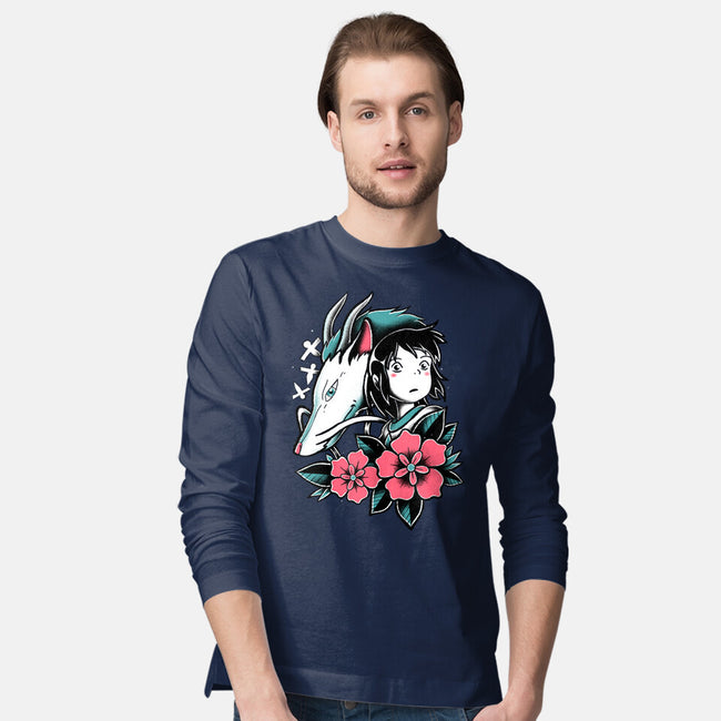The Girl And The Dragon-Mens-Long Sleeved-Tee-estudiofitas