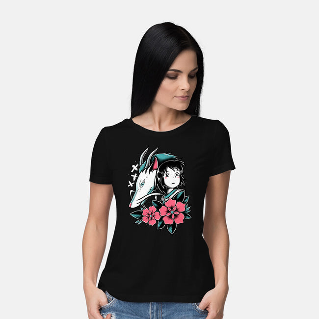 The Girl And The Dragon-Womens-Basic-Tee-estudiofitas
