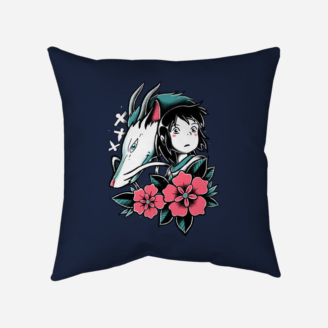 The Girl And The Dragon-None-Removable Cover-Throw Pillow-estudiofitas