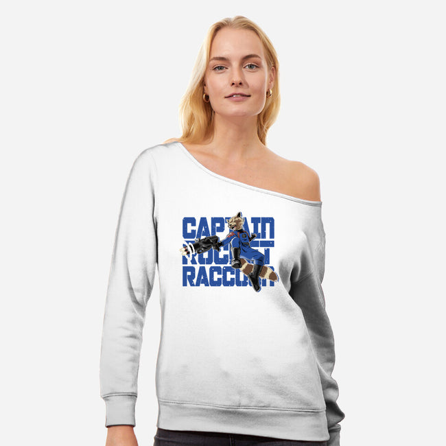 Captain Rocket-Womens-Off Shoulder-Sweatshirt-naomori