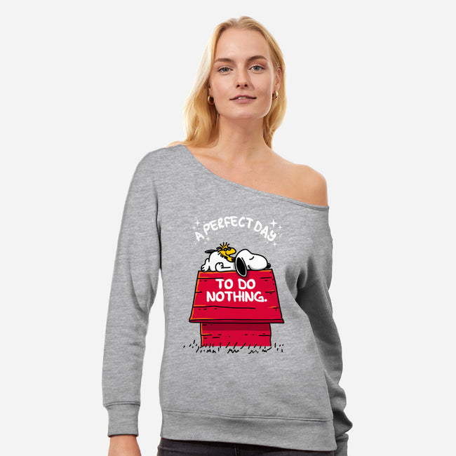 A Perfect Day-Womens-Off Shoulder-Sweatshirt-erion_designs