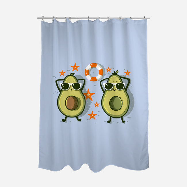Summertime Avocados-None-Polyester-Shower Curtain-erion_designs