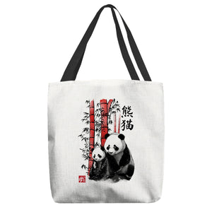 Panda And Cub Sumi-e