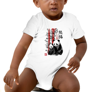 Panda And Cub Sumi-e