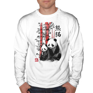 Panda And Cub Sumi-e