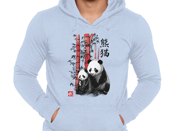 Panda And Cub Sumi-e